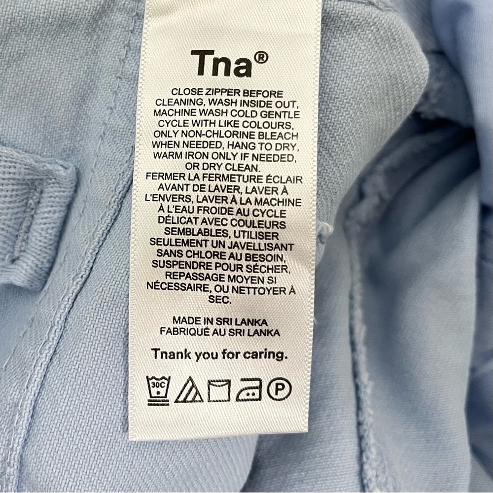 Aritzia TNA Light Blue Straight Leg 100% Cotton Cargo Pants Size 2 - Picture 12 of 15